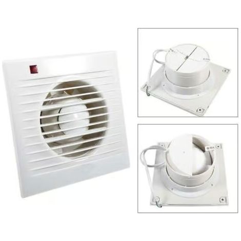 Ventilateur de 100 mm, extraction d'air, ventilation mécanique avec clapet anti-retour, 7 W, 26 dB(A), ventilation mécanique (1/4)