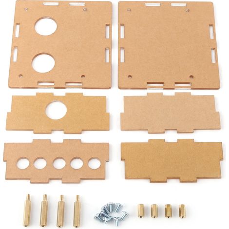 Boîtier de protection en acrylique pour carte préamplificateur à tube 6J1 - Kit de pièces (1/5)
