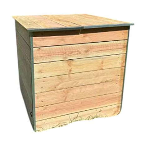 Composteur en bois 600 litres pour jardin - (LxlxH) 900 x 860 x 870 mm - C090024