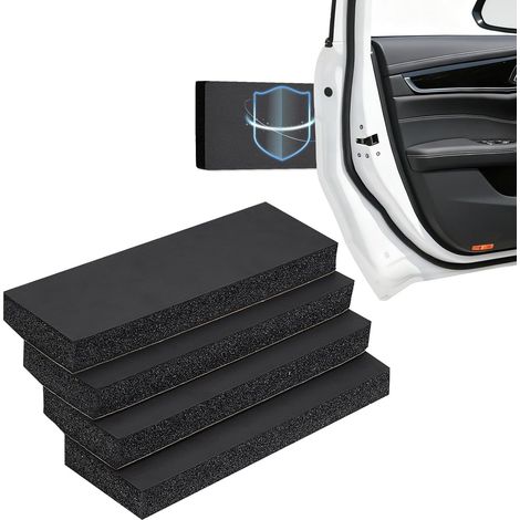 4 Pièces Mousse Protection Garage, Protection Murale Garage Autocollante, 30x10x3 cm, Étanche Mousse Antichoc, Protection Portières de Voiture et Murs, Noir (1/5)