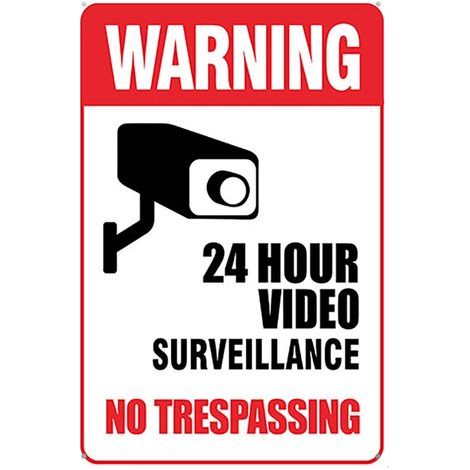 Panneaux de vidéosurveillance extérieure 2026 (20 x 30 cm) pour la surveillance à domicile (1/5)
