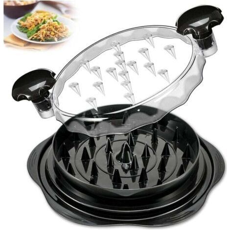 Kitchen Rotary Chicken Chopper, Manual Chicken Breast Chopper, Suitable for Chopping Food, Meat and Vegetables (Black). (1/4)