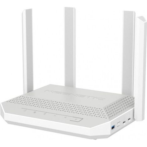 Keenetic Hero 4G+ (KN-2312) router inalámbrico Gigabit Ethernet Doble banda (2,4 GHz / 5 GHz) Gris, Blanco (1/5)
