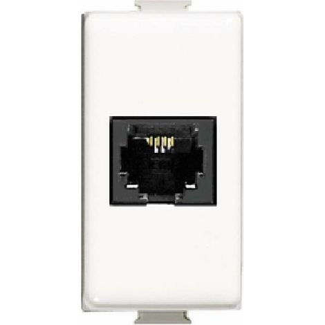 Bticino Matix RJ11 Telefonsteckdose weiß AM5982