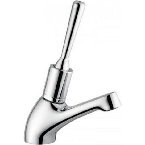 RUBINETTO LAVABO TEMPORIZZATO CON LEVA ANTISVITAMENTO Cromo