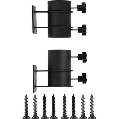 Lot de 2 supports de parasol réglables et robustes pour terrasse, balustrade, terrasse, balcon, convient aux balustrades, 6,3 cm (1/4)