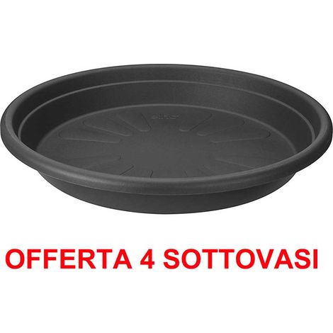 OFFERTA 4 SOTTOVASO UNIVERSAL SAUCER ROUND 21CM ANTRACITE