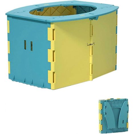 Pot de voyage pliable pour enfants tout-petits réutilisable jaune pour camping et activités de plein air (1/5)