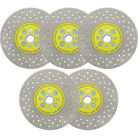 5pcs disque diamant 125mm double face, m14, pour marbre granit béton, meuleuse d'angle (1/5)