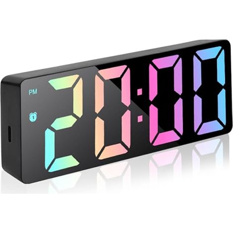 1 Stück LED-Digitalwecker, Morgenwecker mit Temperaturanzeige, Datumsanzeige, einstellbarer Helligkeit, Schlummerfunktion, elektronischer Wecker für Tiefschläfer, für Schlafzimmer, Büro, Wohnzimmer