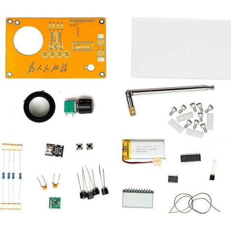 Kit radio FM à monter soi-même, kit électronique à monter soi-même, kit d'entraînement à la soudure, kit radio à monter soi-même, affichage numérique, chargement USB-C, pièces détachées (1/5)
