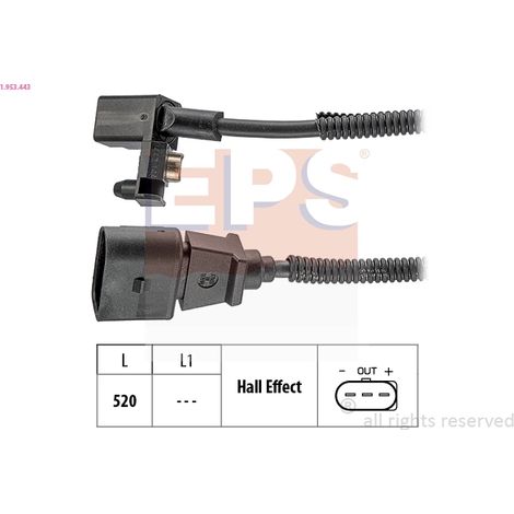 Capteur d'angle, vilebrequin EPS 1.953.443 AUDI 030 906 433 C 030 906 433 G