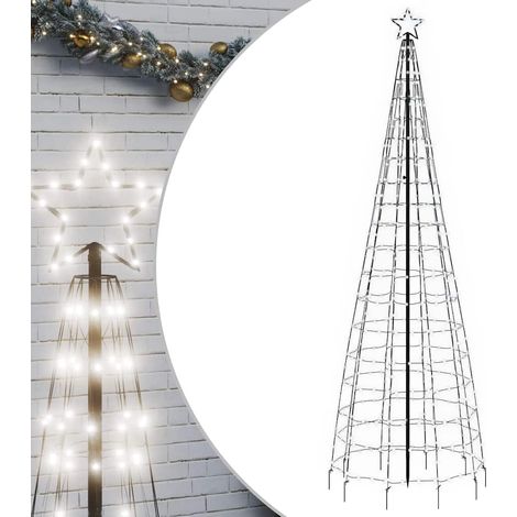 LED Christmas Tree with Spikes 570 LEDs Cold White 300 cm vidaXL (1/5)