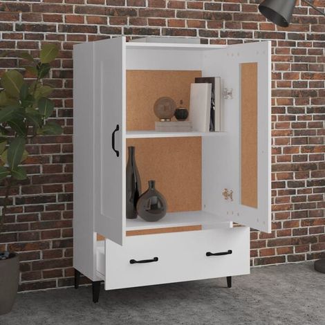 Buffet de Cuisine Haut 70x31x115 cm, Meuble Rangement Bois d'Ingénierie avec Étagères, Armoire de Stockage Moderne pour Salon et Salle à Manger (1/5)