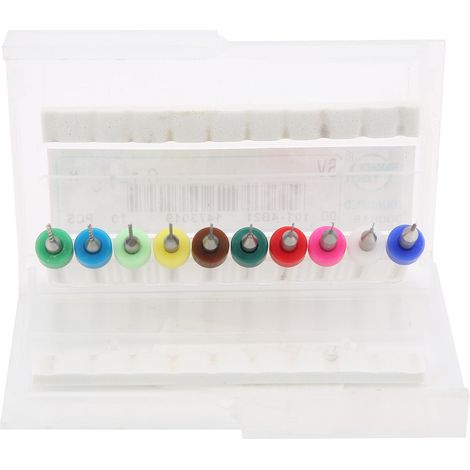 Jeu de 10 mini-forets pour circuits imprimés, poignée droite, en acier tungstène, diamètre 0,1-1,0 mm (1/5)