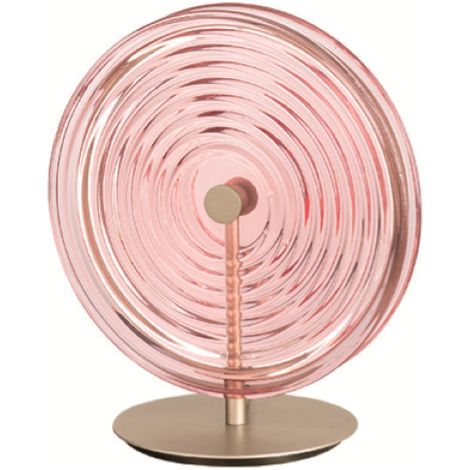 Lumetto LED da tavolo JOKEY in vetro decorato Rosa 30x33 cm (1/3)