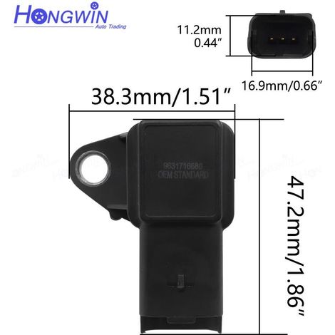 Capteur de pression de suralimentation du collecteur Citroën 9631716680