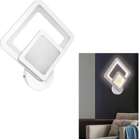 Applique Led A Forma Di Rombo In Vetro Lampada 12 W Da Parete Luce Calda Bianca Naturale (1/4)