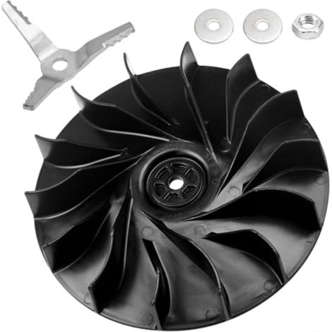 Girante della turbina per aspiratore/soffiatore per foglie BG56 BG86 SH56 SH86, diametro esterno 167 mm, lunghezza 48 mm, foro da 7 mm, ricambio in plastica per giardino. (1/5)