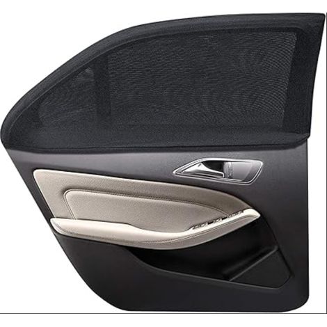 Pare-Soleil Voiture Bébé Chaussette Soleil Rayons UV Protege Arrière Enfants Animaux (Noir) (L) (1/5)