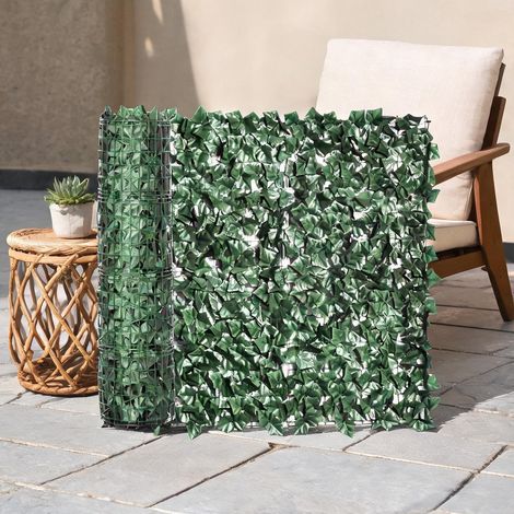 Panneau de clôture artificiel vert foncé 300 x 100 cm (1/5)