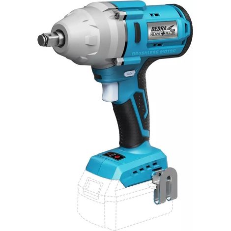 Dedra 1/2'' 18V 650Nm llave de impacto inalámbrica negra