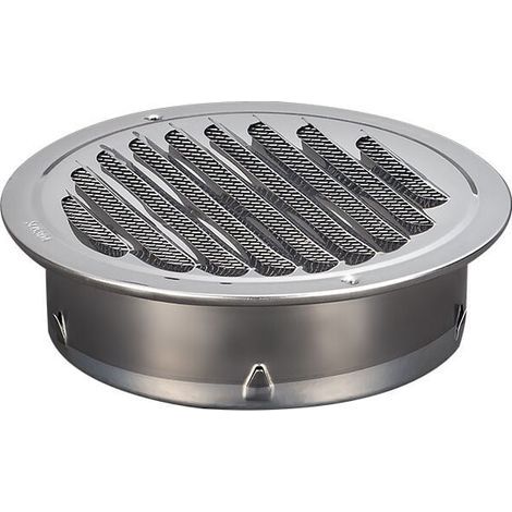 – Grille de ventilation ronde en acier inoxydable 145 mm – Résistante aux intempéries – Montage facile sans vis – Pour cuisine et salle de bain (1/5)