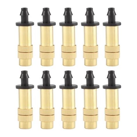 Buse d'arrosage de jardin, brumisateur réglable en cuivre, lot de 10 mini accessoires pour balcon (1/5)