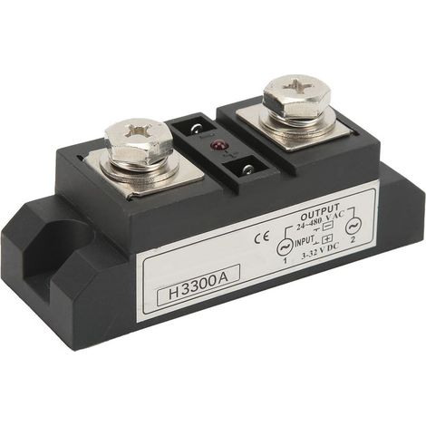 Relais statique industriel SSR DC vers AC avec voyant LED, entrée 3-32V, sortie 24-480V (1/5)