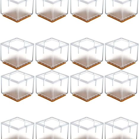 16 protège-pieds de chaise en silicone, protections de sol, housses d'ouverture pour meubles