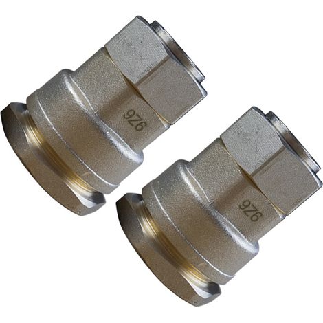 Lot de 2 Manchons Laiton droit PEHD Ø25 Femelle Écrou libre 3/4" (20/27) - ACS 16 Bars - Arco (1/4)