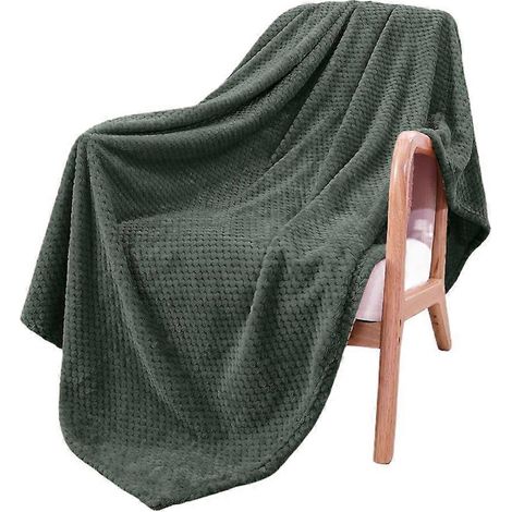 Plaid en polaire douce et moelleuse 100150cm corail pour canapé (1/5)