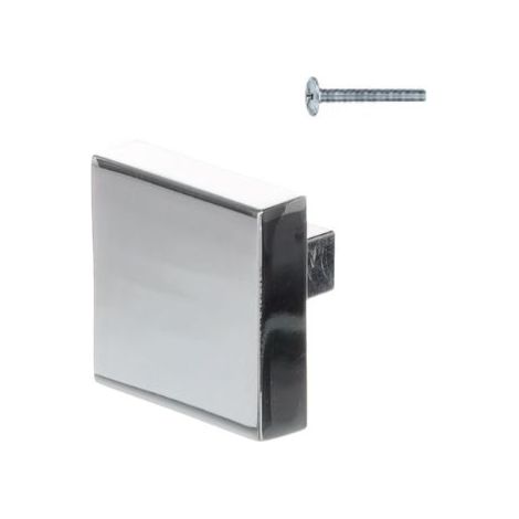 Perilla de mueble cuadrada cromado pulido Riex XK08 (1/5)