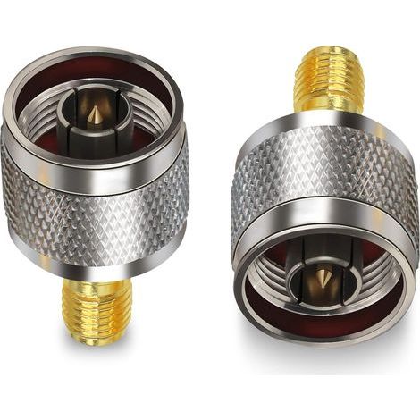 lot de 2 Connecteur SMA Femelle vers N mâle Prise mâle de Type N vers Prise Femelle SMA Adaptateur coaxial RF pour câble d'extension d'antenne Wi FI