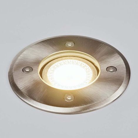 [GEBRAUCHT] B-Ware Lindby Bodeneinbauleuchte Insa LED Gartenleuchte dimmbar Edelstahl IP67 Ø11cm (1/2)