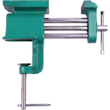 Schraubstock 65 mm, Universal Tischschraubstock Tragbar Bankklemme mit Amboss und Achse Fixieren von Werkstück für Holzbearbeitung Metallbearbeitung Schneidleitung, Armee Grün (1/5)