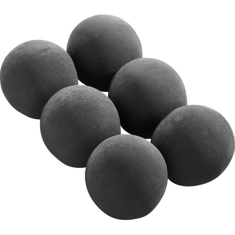Lot de 6 boules céramiques 125 mm pour foyer, pierres laviques réutilisables, pour foyer à gaz et camping, décoration (1/5)