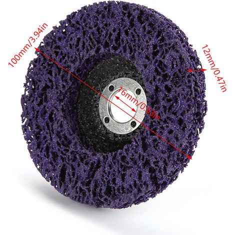 Disques à lamelles en polypropylène de 100 mm pour le décapage de la peinture et de la rouille des meuleuses d'angle (1/5)