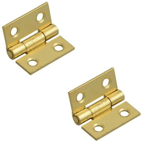 2 Pezzi Cerniere In Ottone Per Porte Mobili Armadi Sportelli Ante 25 Mm