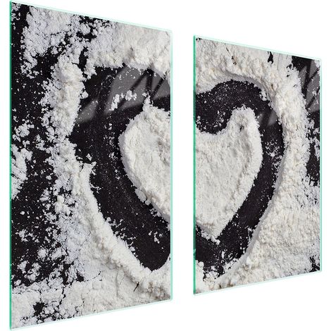 GLASSCHUTZPLATTE FÜR KÜCHE 65x52 HERZ (1/5)