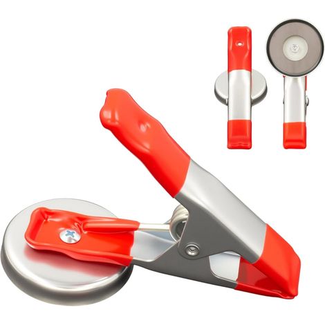 Pince ressort magnétique, 4", pour papier, bureau et atelier (1/5)
