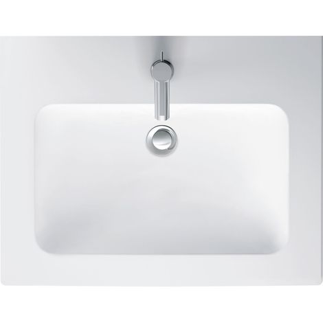 Meuble lavabo DU 630 mm ME par Starck, blanc mat soyeux, avec vidage universel, avec siphon HLB, 1 HL, pour WC (1/5)