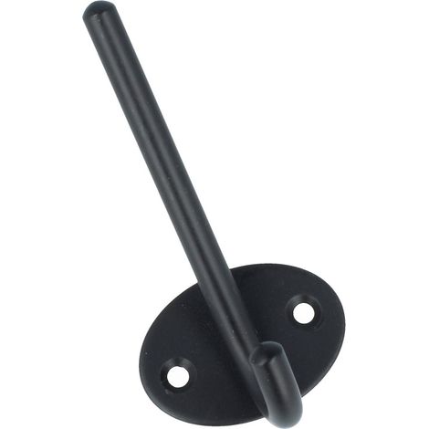 Formschöner Huthaken Kleiderhaken Industrial Look Wandhaken Schwarz matt beschichtet (1/4)