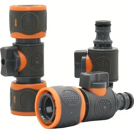 (2 pièces - C) Raccord rapide pour robinet 16 mm, vanne à bille, accessoires pour tuyau d'arrosage, adaptateur pour pistolet d'arrosage, adaptateur pour système d'irrigation goutte à goutte (1/4)