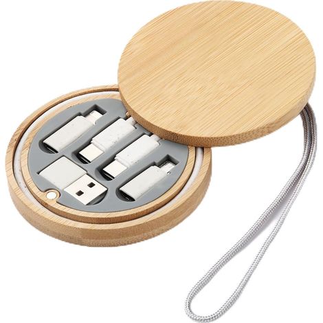 Kit adaptateur USB-C rond de 65 W, comprenant un étui de voyage et un câble de charge rapide convertisseur adaptateur Micro USB C (1/5)