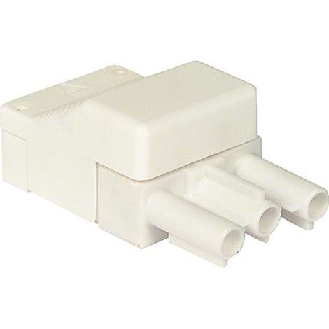 Prise male 3 poles blanc 250 V/16 A BG