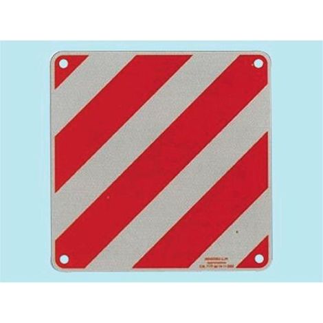 Cartello catarifrangente carico sporgente in alluminio 50x50 cm a norma