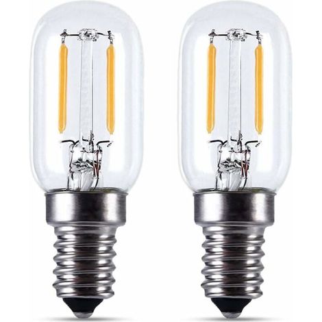 Bombillas LED E14 - Bombilla LED para refrigerador de 2 W, T22, 200 lúmenes, equivalente a una bombilla incandescente de 15 W, blanco cálido 2700 K, 230 V, para refrigerador/lámpara de sal/con LED E14 (1/4)