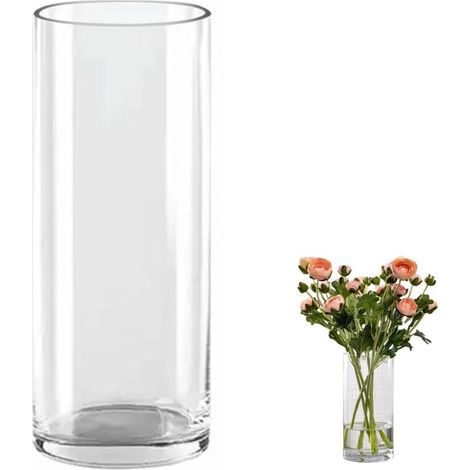 Vase Cylindrique 60cm Transparent