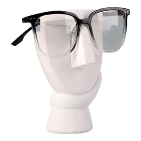 Porte-lunettes abstrait en résine, présentoir à lunettes artisanal, organisateur de lunettes moderne pour bureau, chambre ou salon, accessoire unique en résine sculptée (1/5)